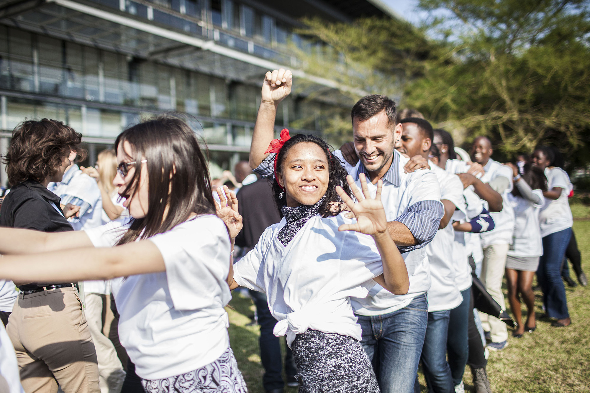 Youth flash mob at the XIV World Forestry Congress, International Conference Center, Durban, South Africa.